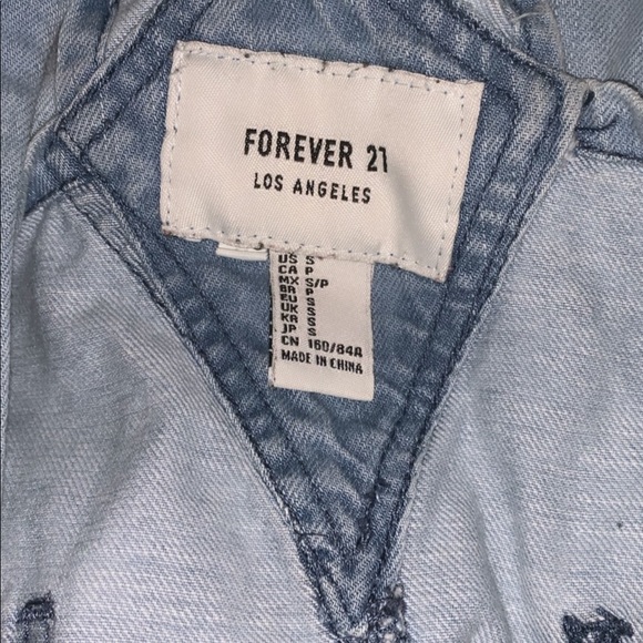 Hollister denim overall skirt - Picture 2 of 3